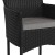 Flash Furniture 2-TW-3WBE074-BK-GG All-Weather Modern Black Wicker Patio Armchair with Gray Cushions, Set of 2 addl-9