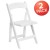Flash Furniture XF-2901-WH-WOOD-GG Hercules White Wood Folding Chair with Vinyl Padded Seat addl-2