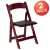 Flash Furniture 2-XF-2903-MAH-WOOD-GG Hercules Mahogany Wood Folding Chair with Vinyl Padded Seat, 2 Pack  addl-2