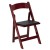Flash Furniture 2-XF-2903-MAH-WOOD-GG Hercules Mahogany Wood Folding Chair with Vinyl Padded Seat, 2 Pack  addl-9