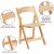 Flash Furniture 2-XF-2903-NAT-WOOD-GG Hercules Natural Wood Folding Chair with Vinyl Padded Seat, 2 Pack  addl-11