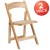 Flash Furniture 2-XF-2903-NAT-WOOD-GG Hercules Natural Wood Folding Chair with Vinyl Padded Seat, 2 Pack  addl-2