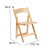 Flash Furniture 2-XF-2903-NAT-WOOD-GG Hercules Natural Wood Folding Chair with Vinyl Padded Seat, 2 Pack  addl-6