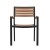 Flash Furniture 2-XU-DG-HW6006-GG Outdoor Stackable Brown Faux Wood Side Chair with Black Aluminum Frame, Set of 2 addl-10