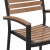 Flash Furniture 2-XU-DG-HW6006-GG Outdoor Stackable Brown Faux Wood Side Chair with Black Aluminum Frame, Set of 2 addl-7