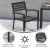 Flash Furniture 2-XU-DG-HW6006-GY-GG Outdoor Stackable Gray Wash Faux Wood Side Chair with Black Aluminum Frame, Set of 2 addl-4