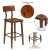 Flash Furniture 2-XU-DG-W0236B-GG Rustic Antique Walnut Industrial Wood Dining Barstool, 2 Pack  addl-4