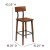 Flash Furniture 2-XU-DG-W0236B-GG Rustic Antique Walnut Industrial Wood Dining Barstool, 2 Pack  addl-5