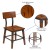 Flash Furniture 2-XU-DG-W0236-GG Rustic Antique Walnut Industrial Wood Dining Chair, 2 Pack  addl-4