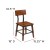 Flash Furniture 2-XU-DG-W0236-GG Rustic Antique Walnut Industrial Wood Dining Chair, 2 Pack  addl-5