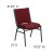 Flash Furniture XU-60153-BY-GG Heavy Duty, 3" Thickly Padded, Burgundy Patterned Upholstered Stack Chair addl-1
