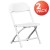 Flash Furniture 2-Y-KID-WH-GG Timmy Kids White Plastic Folding Chair, 2 Pack addl-2