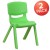 Flash Furniture 2-YU-YCX-001-GREEN-GG Green Plastic Stackable School Chair with 12" Seat Height, 2 Pack addl-2