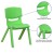 Flash Furniture 2-YU-YCX-001-GREEN-GG Green Plastic Stackable School Chair with 12" Seat Height, 2 Pack addl-5