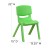 Flash Furniture 2-YU-YCX-001-GREEN-GG Green Plastic Stackable School Chair with 12" Seat Height, 2 Pack addl-6
