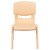 Flash Furniture 2-YU-YCX-001-NAT-GG Natural Plastic Stackable School Chair with 12" Seat Height, 2 Pack addl-9