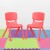 Flash Furniture 2-YU-YCX-001-RED-GG Red Plastic Stackable School Chair with 12" Seat Height, 2 Pack addl-1
