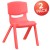 Flash Furniture 2-YU-YCX-001-RED-GG Red Plastic Stackable School Chair with 12" Seat Height, 2 Pack addl-2
