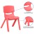 Flash Furniture 2-YU-YCX-001-RED-GG Red Plastic Stackable School Chair with 12" Seat Height, 2 Pack addl-5