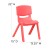 Flash Furniture 2-YU-YCX-001-RED-GG Red Plastic Stackable School Chair with 12" Seat Height, 2 Pack addl-6