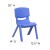 Flash Furniture 2-YU-YCX-003-BLUE-GG Blue Plastic Stackable School Chair with 10.5