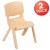 Flash Furniture 2-YU-YCX-003-NAT-GG Natural Plastic Stackable School Chair with 10.5" Seat Height, 2 Pack addl-3