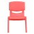Flash Furniture 2-YU-YCX-003-RED-GG Red Plastic Stackable School Chair with 10.5
