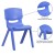 Flash Furniture 2-YU-YCX-004-BLUE-GG Blue Plastic Stackable School Chair with 13.25" Seat Height, 2 Pack addl-5