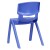 Flash Furniture 2-YU-YCX-004-BLUE-GG Blue Plastic Stackable School Chair with 13.25" Seat Height, 2 Pack addl-7