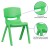 Flash Furniture 2-YU-YCX-004-GREEN-GG Green Plastic Stackable School Chair with 13.25" Seat Height, 2 Pack addl-5