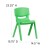 Flash Furniture 2-YU-YCX-004-GREEN-GG Green Plastic Stackable School Chair with 13.25" Seat Height, 2 Pack addl-6