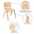Flash Furniture 2-YU-YCX-004-NAT-GG Natural Plastic Stackable School Chair with 13.25" Seat Height, 2 Pack addl-5