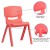 Flash Furniture 2-YU-YCX-004-RED-GG Red Plastic Stackable School Chair with 13.25" Seat Height, 2 Pack addl-5