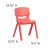 Flash Furniture 2-YU-YCX-004-RED-GG Red Plastic Stackable School Chair with 13.25" Seat Height, 2 Pack addl-6