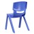 Flash Furniture 2-YU-YCX-005-BLUE-GG Blue Plastic Stackable School Chair with 15.5" Seat Height, 2 Pack addl-7
