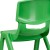 Flash Furniture 2-YU-YCX-005-GREEN-GG Green Plastic Stackable School Chair with 15.5" Seat Height, 2 Pack addl-11