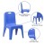 Flash Furniture 2-YU-YCX-011-BLUE-GG Blue Plastic Stackable School Chair with Carry Handle and 11" Seat Height, 2 Pack addl-5