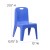 Flash Furniture 2-YU-YCX-011-BLUE-GG Blue Plastic Stackable School Chair with Carry Handle and 11" Seat Height, 2 Pack addl-6