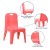 Flash Furniture 2-YU-YCX-011-RED-GG Red Plastic Stackable School Chair with Carry Handle and 11" Seat Height, 2 Pack addl-5