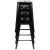 Flash Furniture 4-ET-31320-24-BK-R-GG Cierra 24" Black Metal Indoor Stackable Counter Height Bar Stool, Set of 4 addl-12