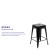 Flash Furniture 4-ET-31320-24-BK-R-GG Cierra 24" Black Metal Indoor Stackable Counter Height Bar Stool, Set of 4 addl-4