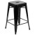 Flash Furniture 4-ET-31320-24-BK-R-GG Cierra 24" Black Metal Indoor Stackable Counter Height Bar Stool, Set of 4 addl-8