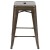 Flash Furniture 4-ET-31320-24-GN-R-GG Cierra 24" Gun Metal Gray Indoor Stackable Counter Height Bar Stool, Set of 4 addl-9