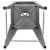 Flash Furniture 4-ET-31320-24-SV-R-GG Cierra 24" Silver Metal Indoor Stackable Counter Height Bar Stool, Set of 4 addl-10