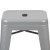 Flash Furniture 4-ET-31320-24-SV-R-GG Cierra 24" Silver Metal Indoor Stackable Counter Height Bar Stool, Set of 4 addl-4