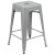 Flash Furniture 4-ET-31320-24-SV-R-GG Cierra 24" Silver Metal Indoor Stackable Counter Height Bar Stool, Set of 4 addl-7