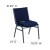 Flash Furniture XU-60153-NVY-GG Heavy Duty, 3" Thickly Padded, Navy Patterned Upholstered Stack Chair addl-1