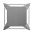 Flash Furniture 4-ET-31320-24-SV-R-PL2G-GG 24" Backless Silver Metal Indoor Counter Height Stool with Gray Poly Resin Seat, Set of 4 addl-10
