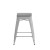 Flash Furniture 4-ET-31320-24-SV-R-PL2G-GG Cierra 24" Backless Silver Metal Indoor Counter Height Stool with Gray All-Weather Poly Resin Seat, Set of 4 addl-7