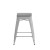 Flash Furniture 4-ET-31320-24-SV-R-PL2G-GG 24" Backless Silver Metal Indoor Counter Height Stool with Gray Poly Resin Seat, Set of 4 addl-7